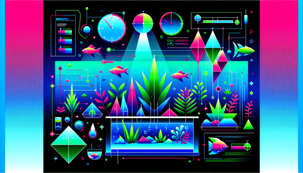 Modern flat design aquascaping illustration for undefined