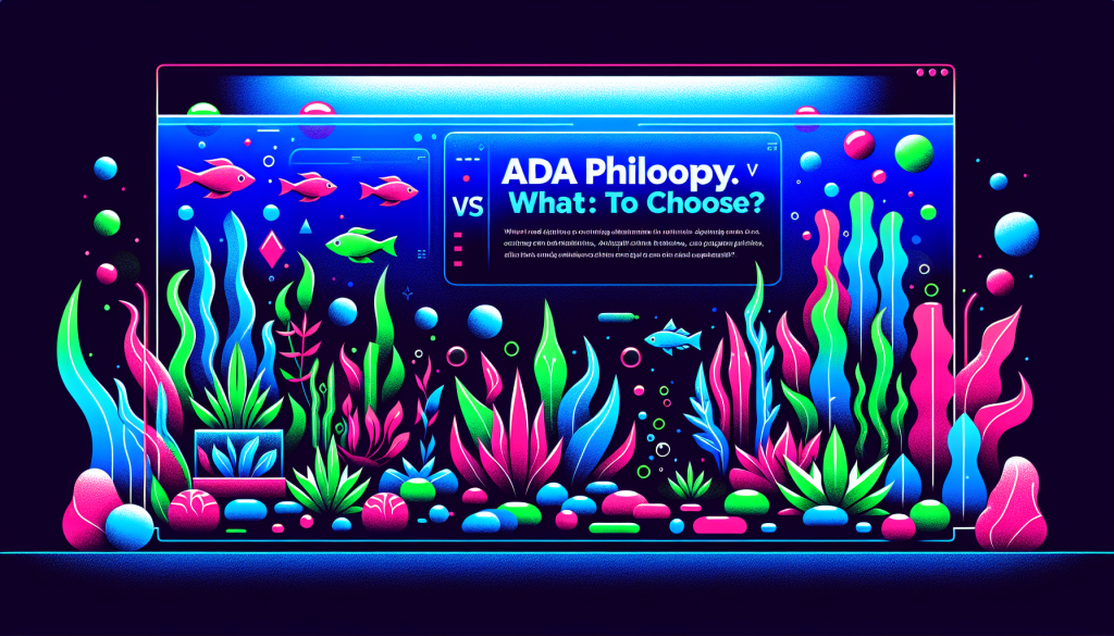 Modern flat design aquascaping illustration for undefined