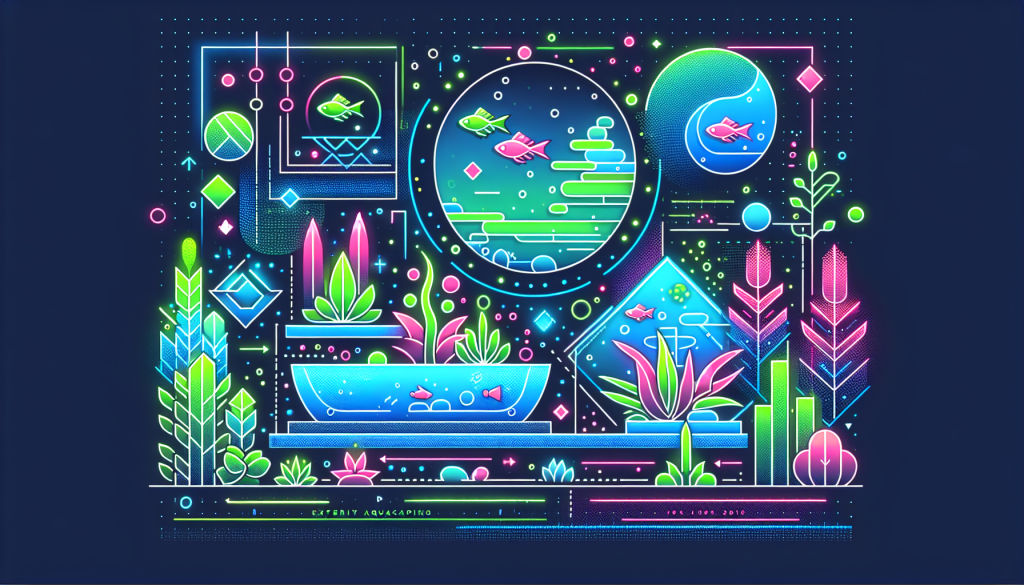 Modern flat design aquascaping illustration for undefined