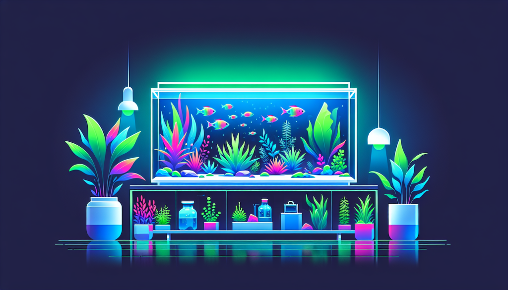 Modern flat design aquascaping illustration for undefined