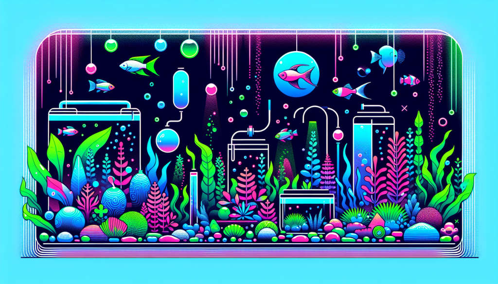 Modern flat design aquascaping illustration for undefined