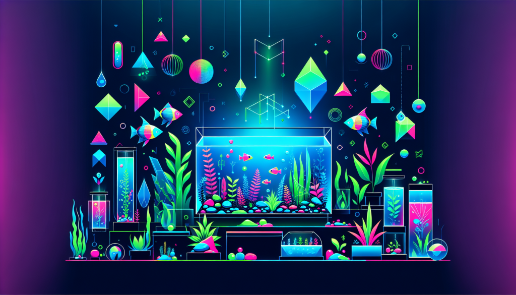 Modern flat design aquascaping illustration for undefined