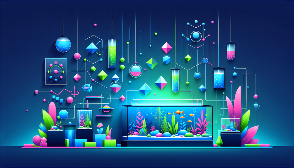 Modern flat design aquascaping illustration for undefined