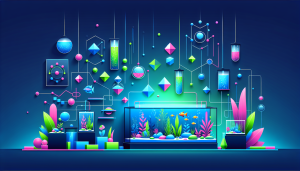 Modern flat design aquascaping illustration for undefined