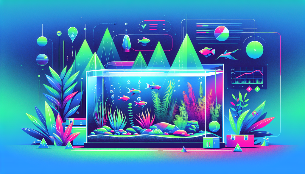 Modern flat design aquascaping illustration for undefined