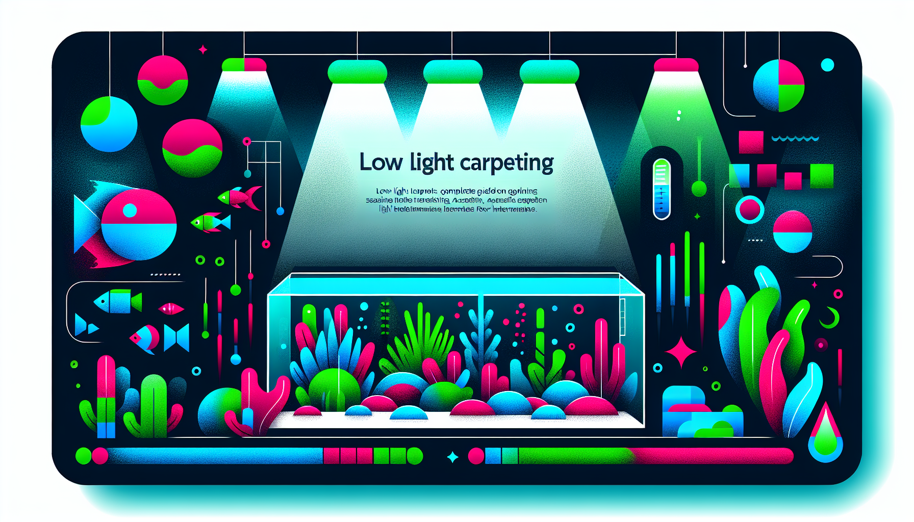 Modern flat design aquascaping illustration for undefined