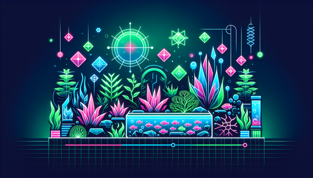 Modern flat design aquascaping illustration for undefined