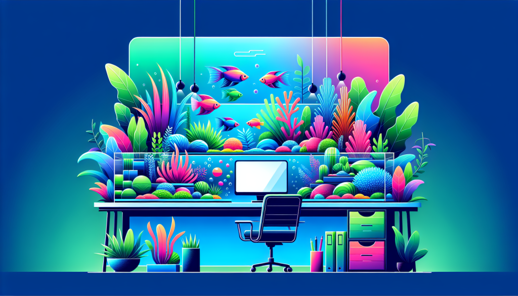 Modern flat design aquascaping illustration for undefined