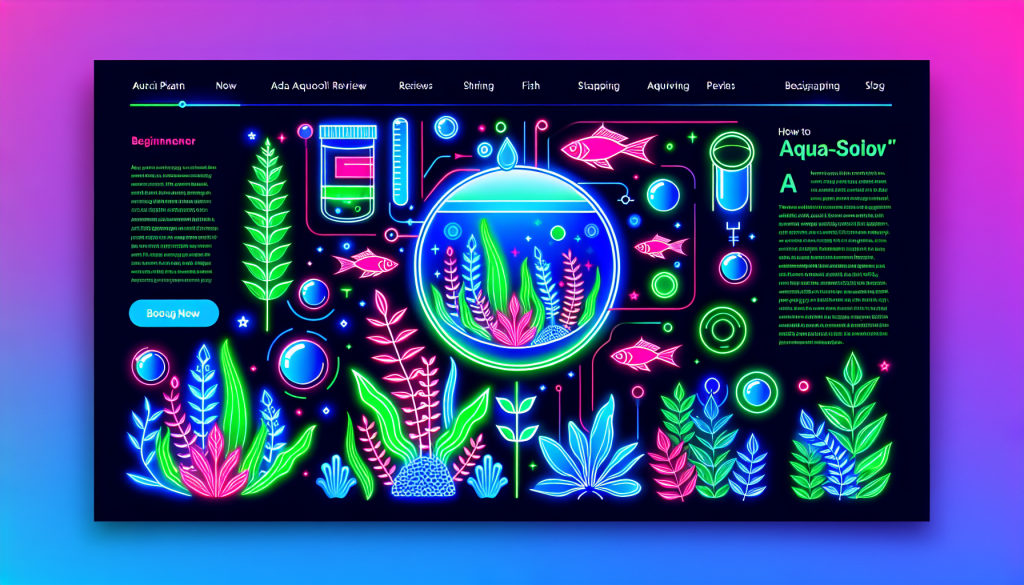 Modern flat design aquascaping illustration for undefined