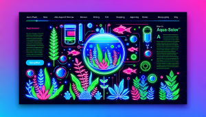 Modern flat design aquascaping illustration for undefined