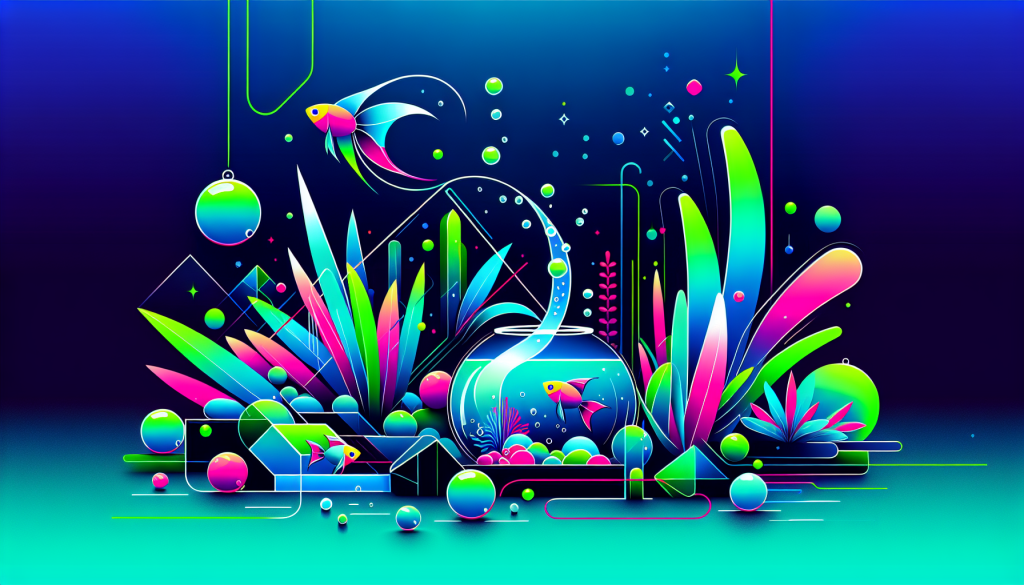 Modern flat design aquascaping illustration for undefined