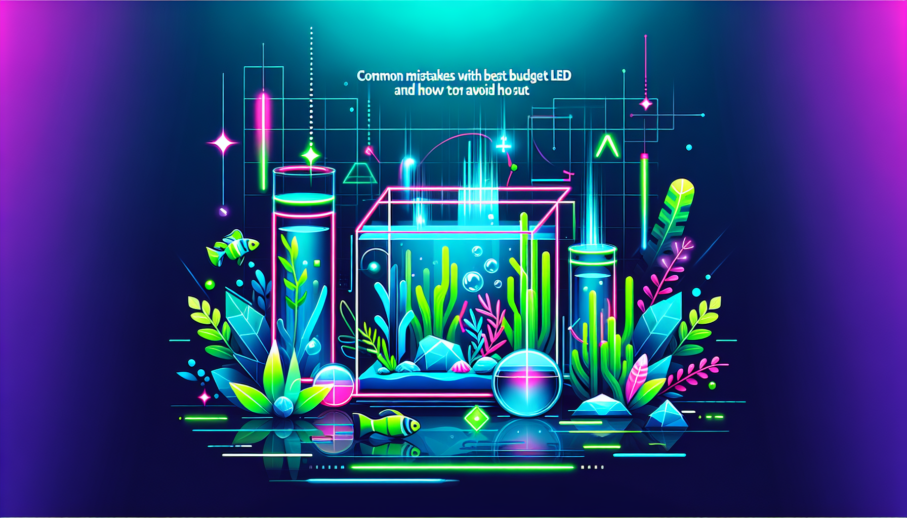 Modern flat design aquascaping illustration for undefined