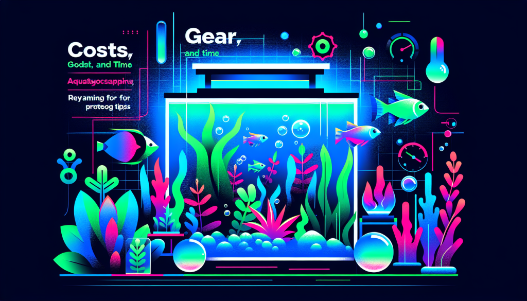 Modern flat design aquascaping illustration for undefined
