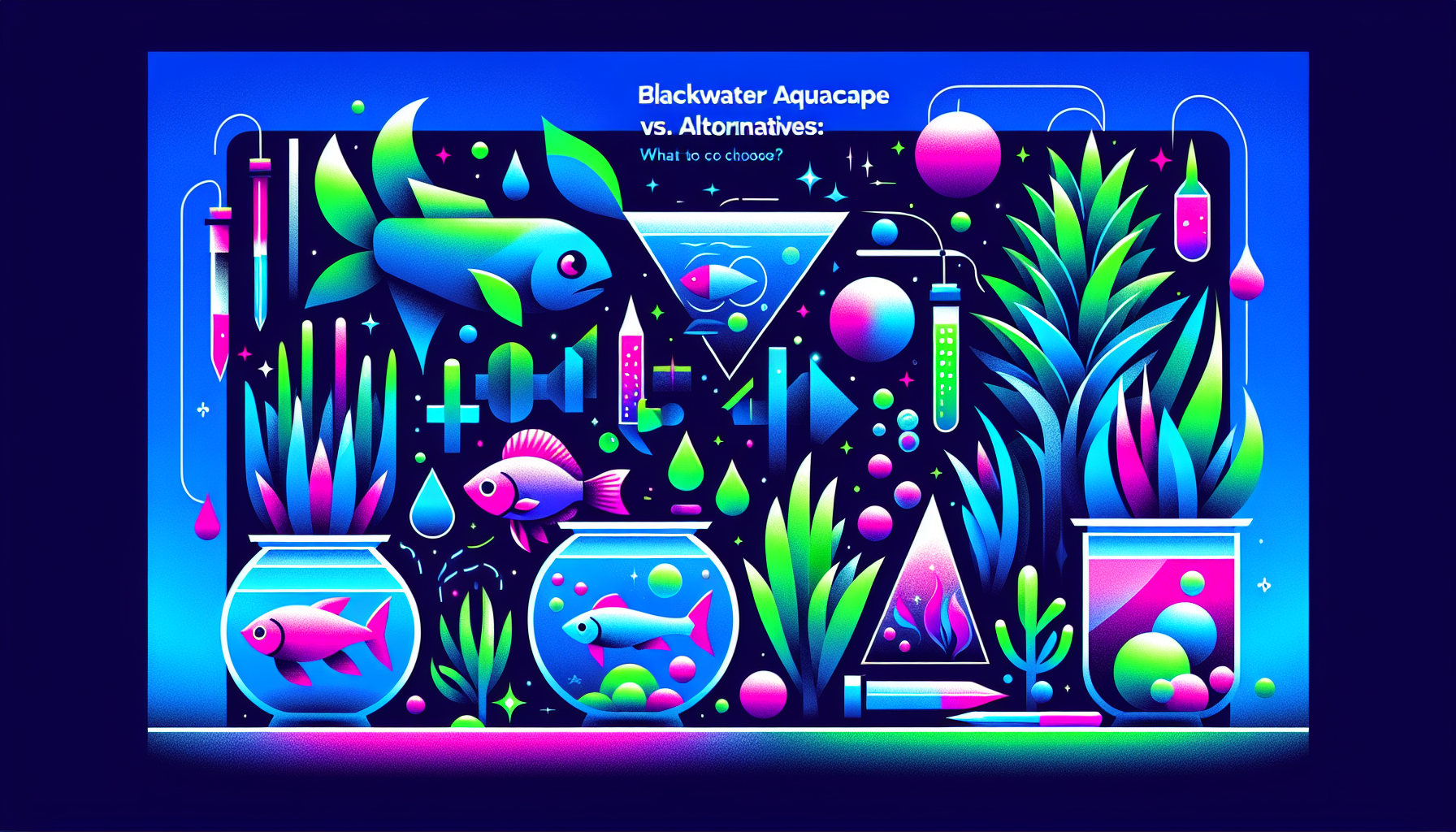 Modern flat design aquascaping illustration for undefined