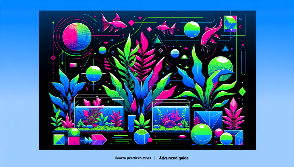 Modern flat design aquascaping illustration for undefined