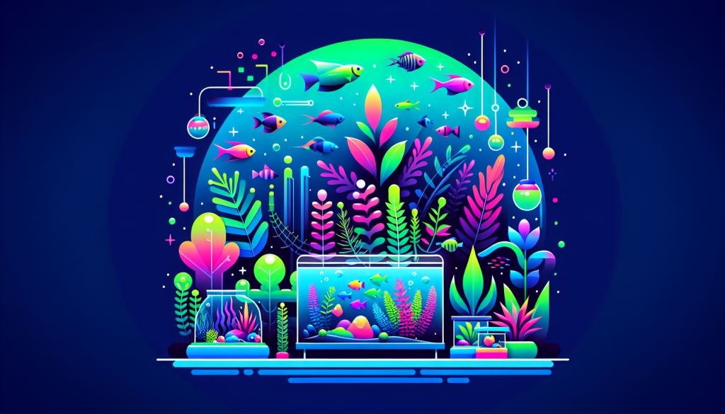 Modern flat design aquascaping illustration for undefined