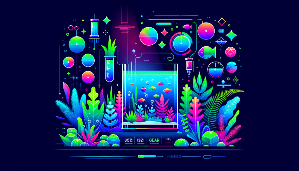 Modern flat design aquascaping illustration for undefined