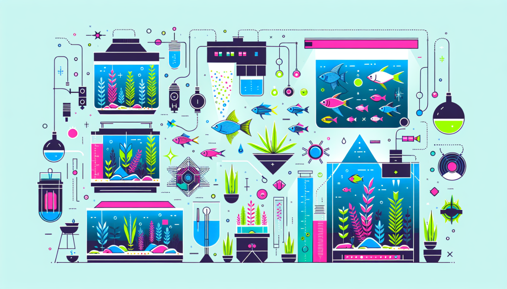 Modern flat design aquascaping illustration for undefined