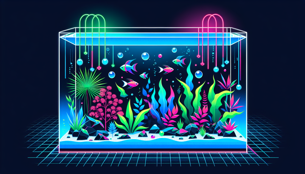 Modern flat design aquascaping illustration for undefined