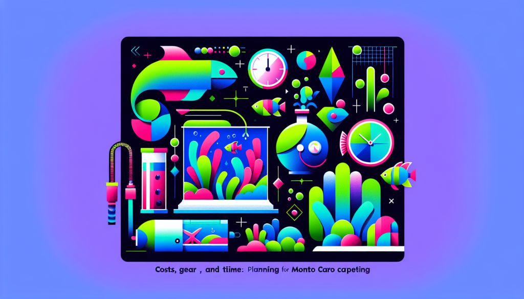 Modern flat design aquascaping illustration for undefined