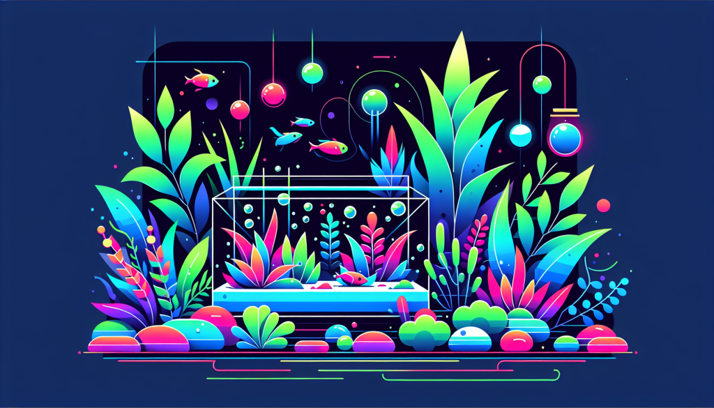 Modern flat design aquascaping illustration for undefined