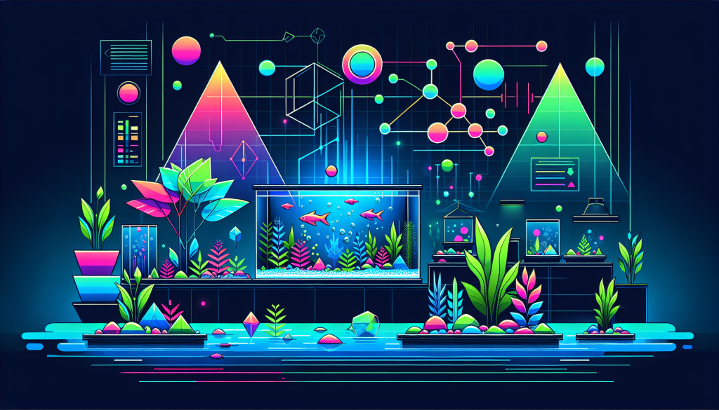 Modern flat design aquascaping illustration for undefined