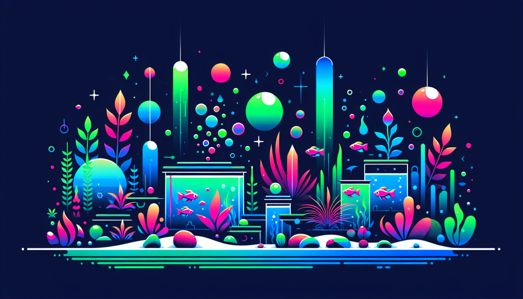 Modern flat design aquascaping illustration for undefined
