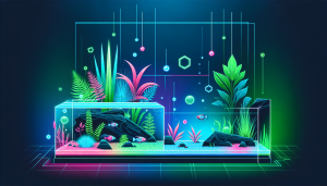 Modern flat design aquascaping illustration for undefined