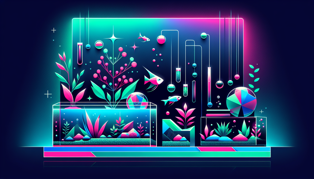 Modern flat design aquascaping illustration for undefined