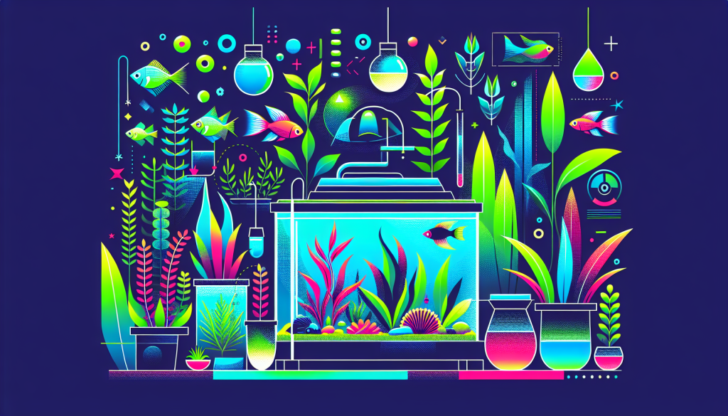 Modern flat design aquascaping illustration for undefined