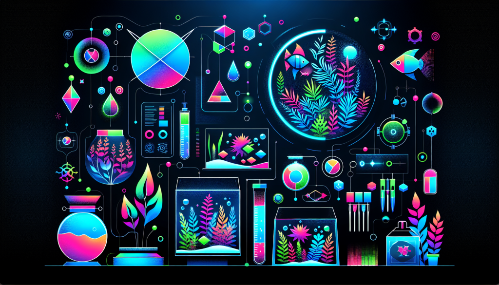 Modern flat design aquascaping illustration for undefined
