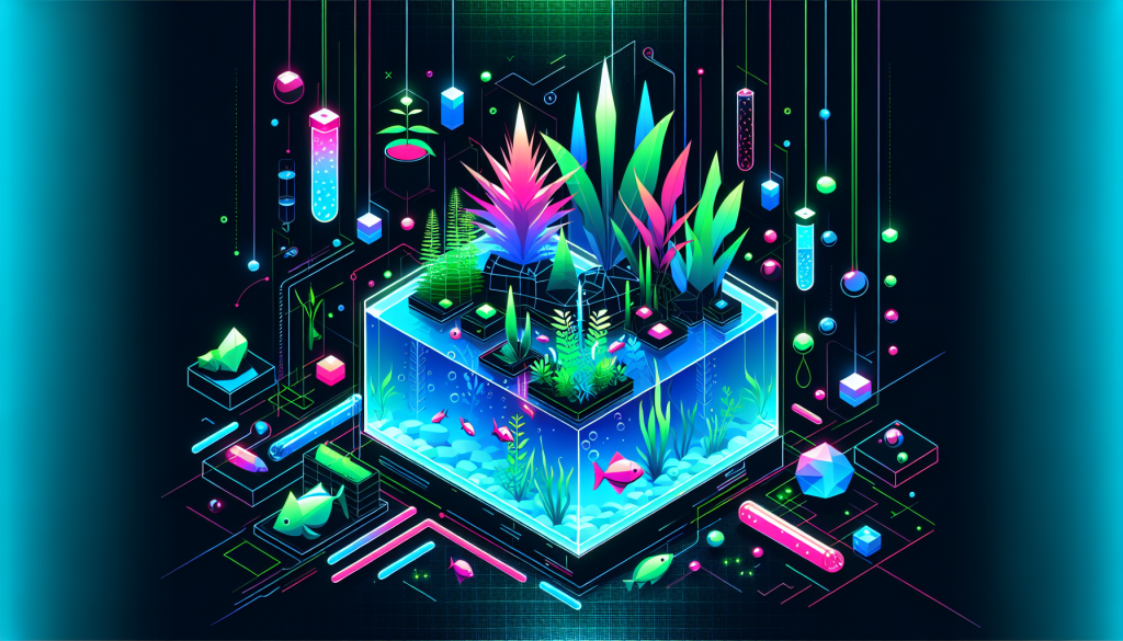 Modern flat design aquascaping illustration for undefined