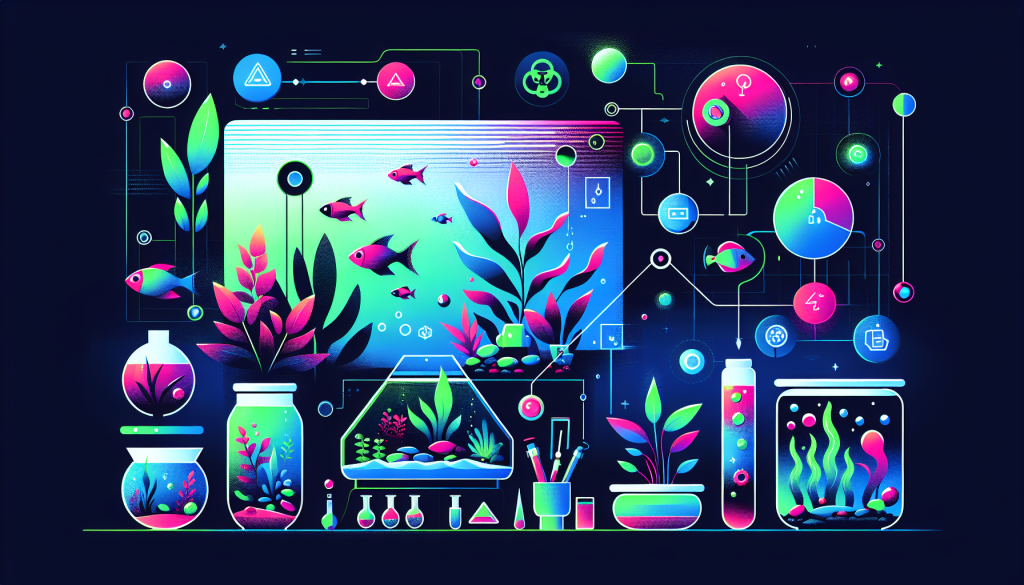 Modern flat design aquascaping illustration for undefined