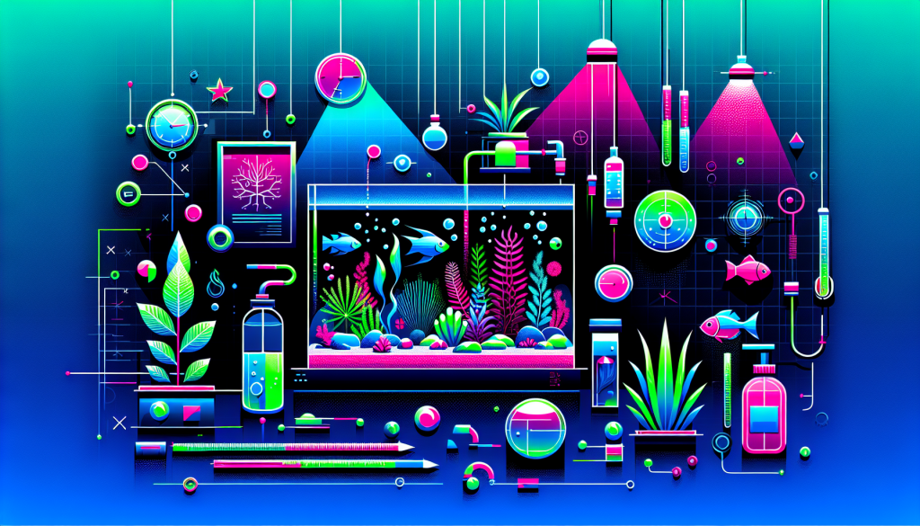 Modern flat design aquascaping illustration for undefined