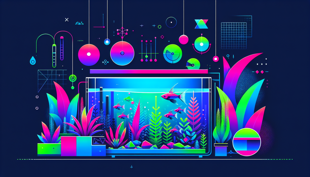 Modern flat design aquascaping illustration for undefined