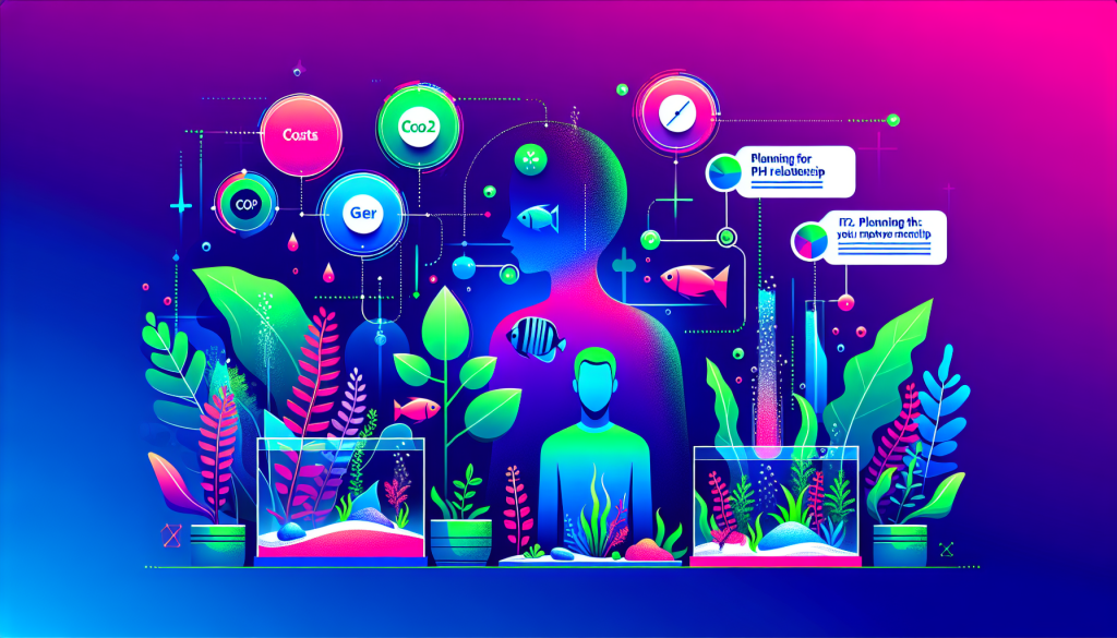 Modern flat design aquascaping illustration for undefined