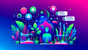 Modern flat design aquascaping illustration for undefined