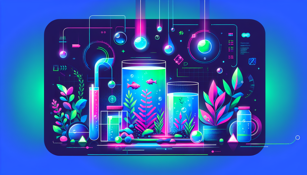 Modern flat design aquascaping illustration for undefined