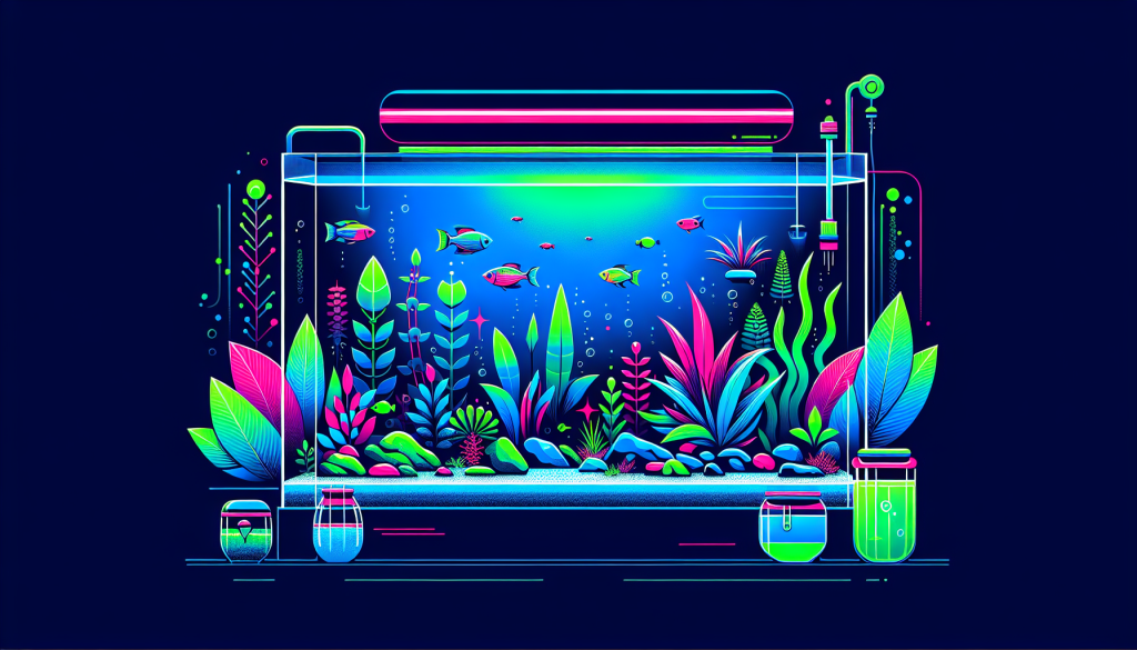 Modern flat design aquascaping illustration for undefined