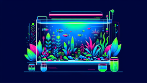 Modern flat design aquascaping illustration for undefined