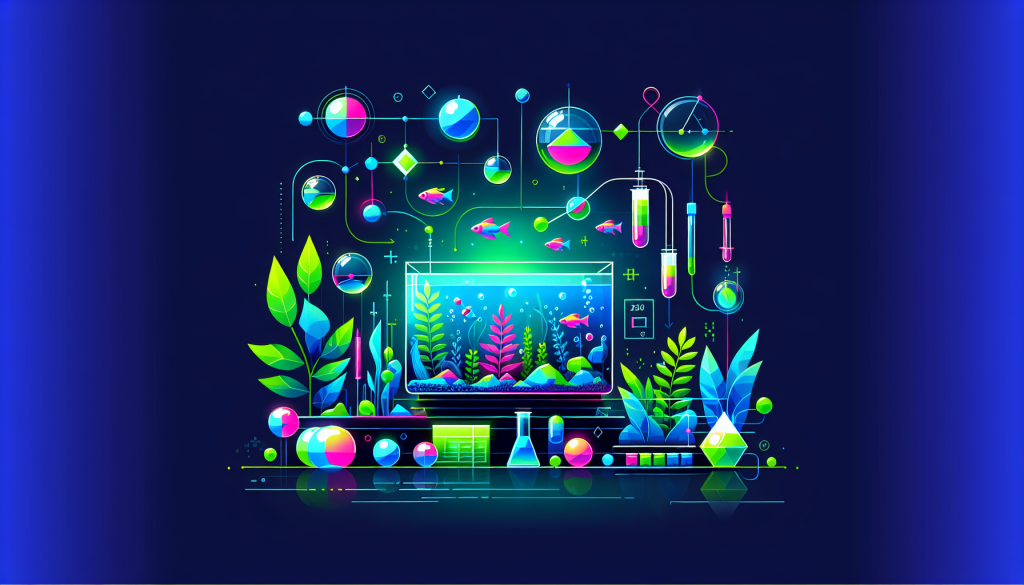 Modern flat design aquascaping illustration for undefined