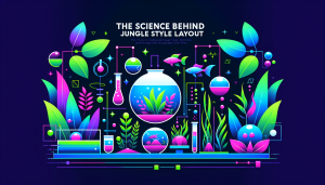 Modern flat design aquascaping illustration for undefined