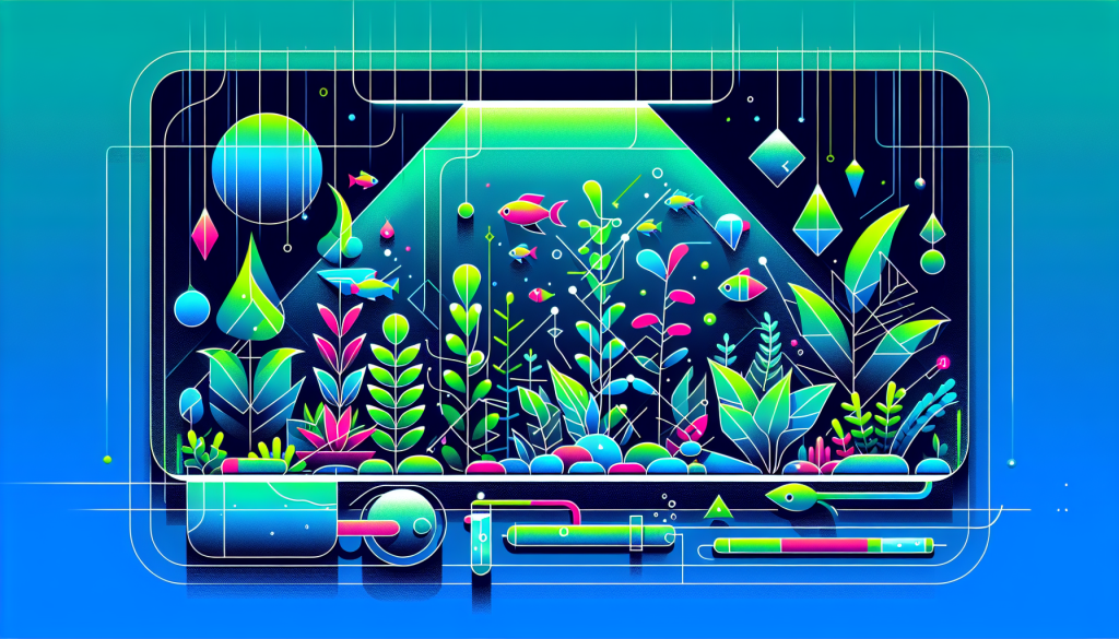 Modern flat design aquascaping illustration for undefined