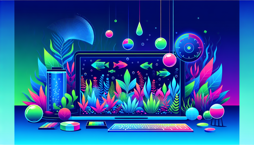 Modern flat design aquascaping illustration for undefined