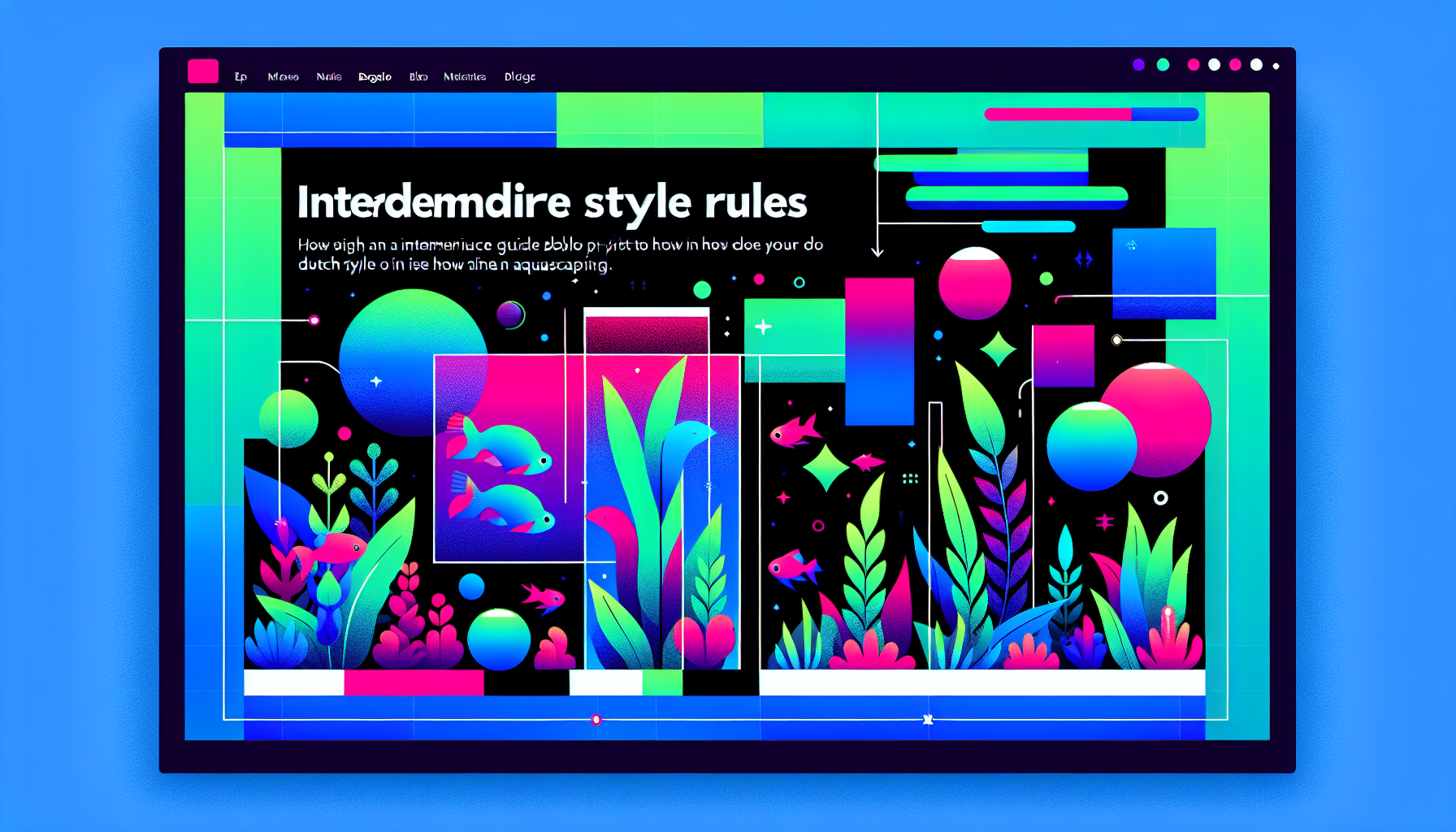 Modern flat design aquascaping illustration for undefined