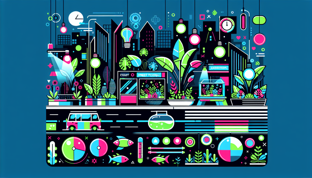 Modern flat design aquascaping illustration for undefined
