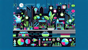 Modern flat design aquascaping illustration for undefined