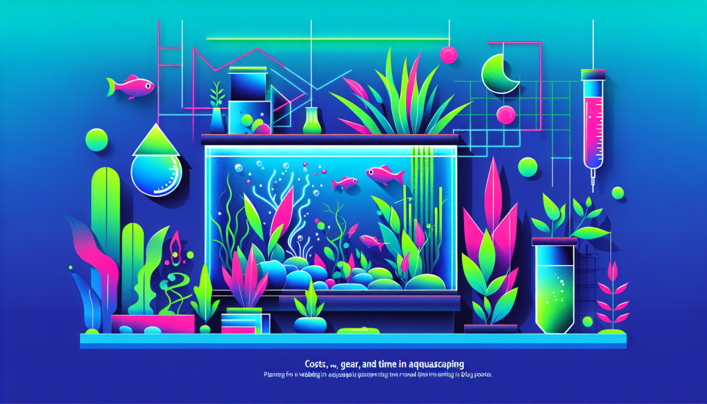 Modern flat design aquascaping illustration for undefined