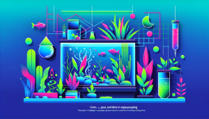 Modern flat design aquascaping illustration for undefined