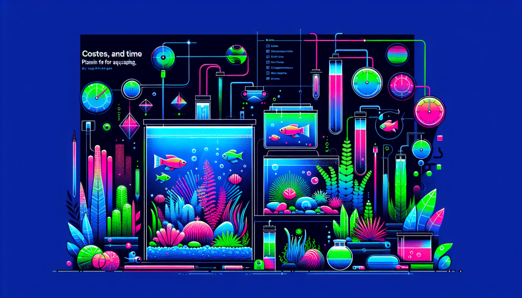 Modern flat design aquascaping illustration for undefined